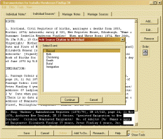 Documentation Screen - Source Tab